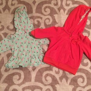 BUNDLE! 2 Carter’s Baby Girl Hoodies